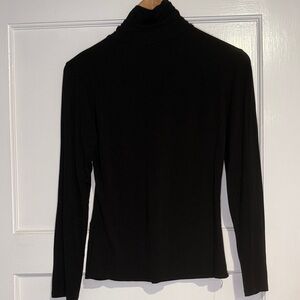 Black Turtleneck Long Sleeve Top